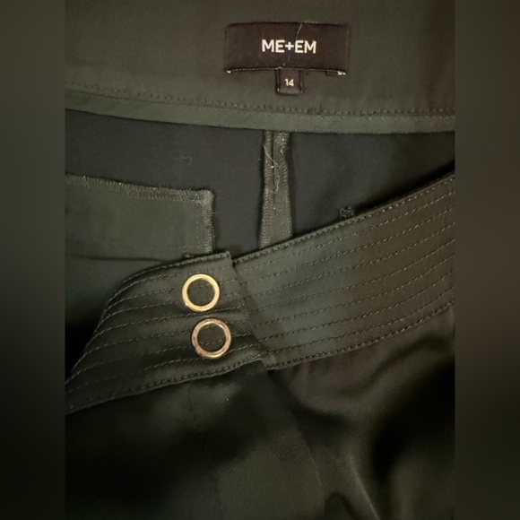 ME + EM Satin Cargo Cropped Utility Trouser Size 14 in Green - Picture 12 of 12
